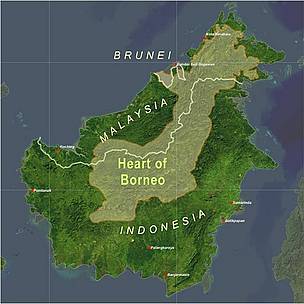 Heart of Borneo Map